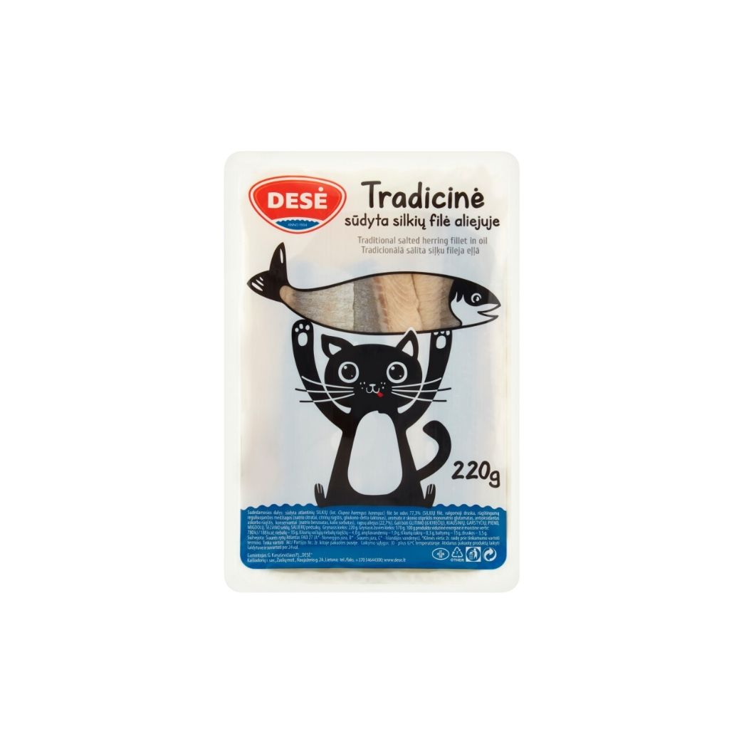 Śledż filet w oleju klasyczne “Dese” 220g