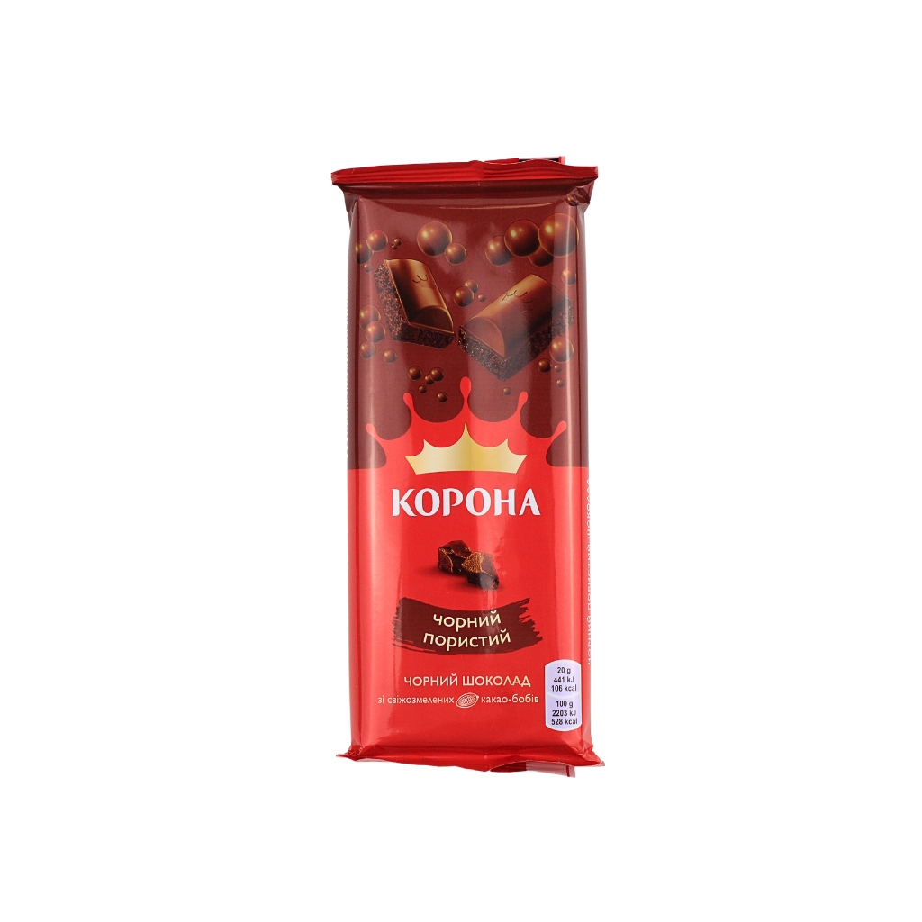 Czekolada czarna z babelkami “Korona” 80g