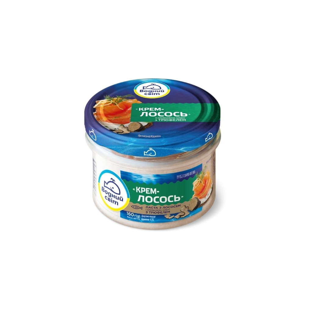 Pasztet z łososia z oliwą z oliwek i truflą “Wodny świat” sloik 160g