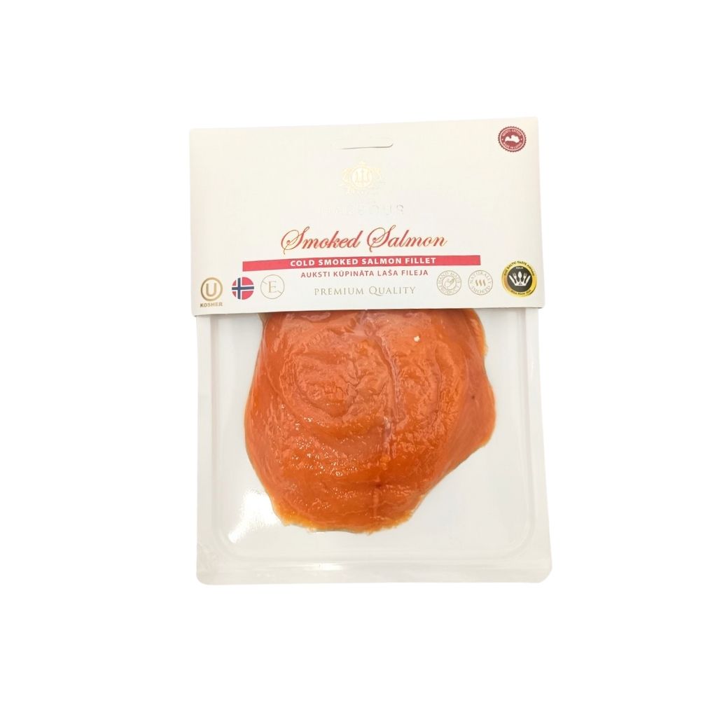 Plastry filetu z łososia wędzonego na zimno “QUEEN HARBOUR” 300g