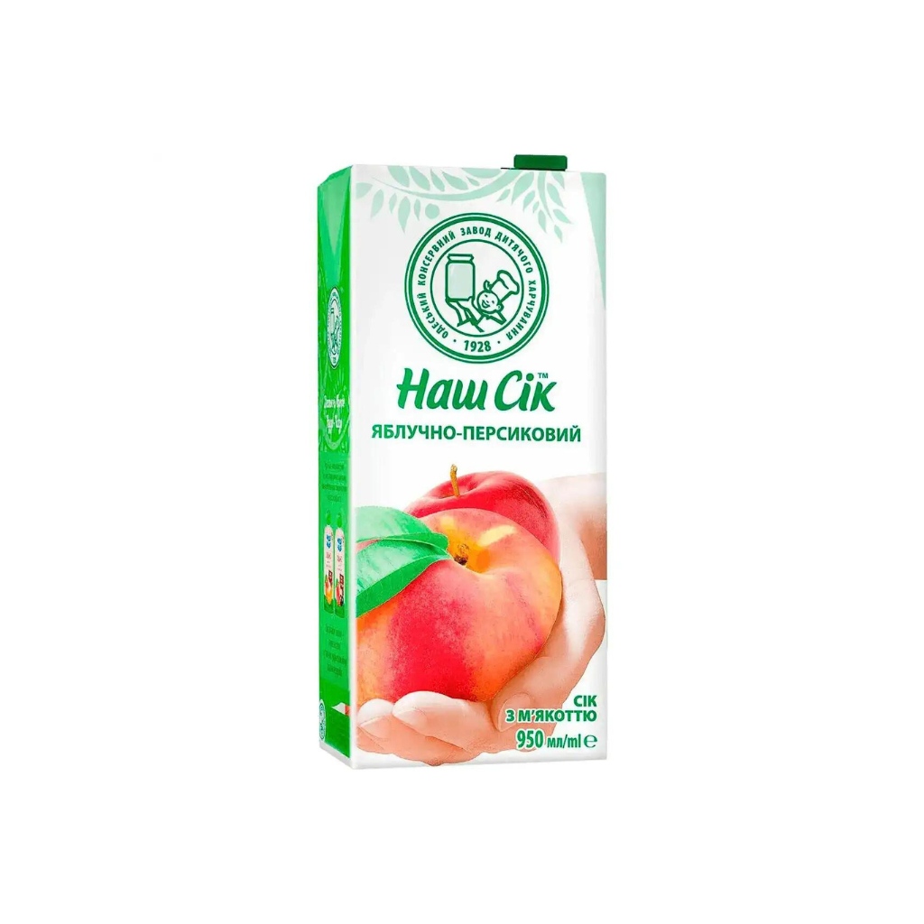 Napój brzoskwiniowo-jabłkowy “Nash sok” 950ml