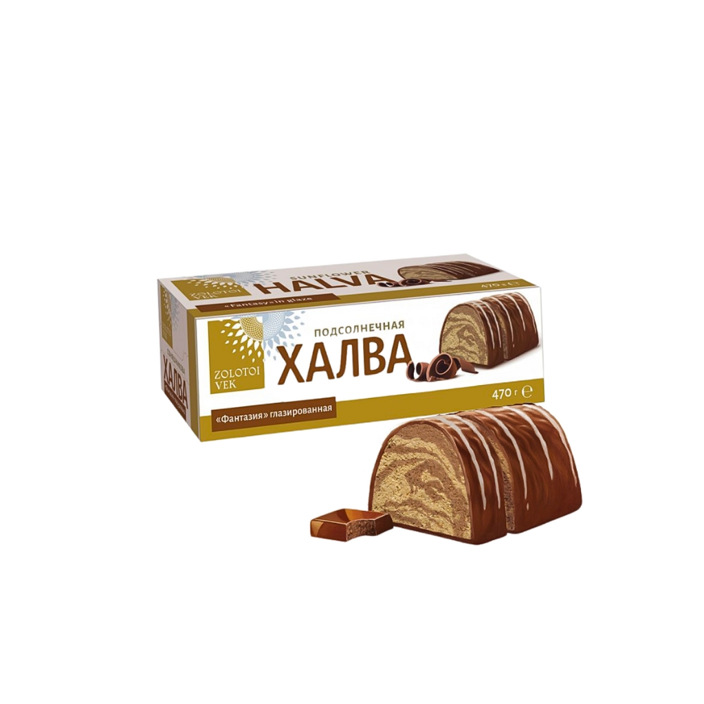 Chałwa słonecznikowa glazurowana Fantazja “Złoty Wiek” 470g