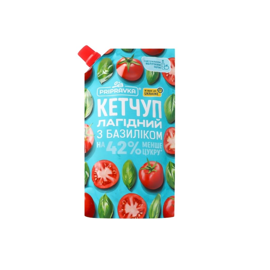 Ketchup Łagodny z bazylią “Pripravka” doypack 250g