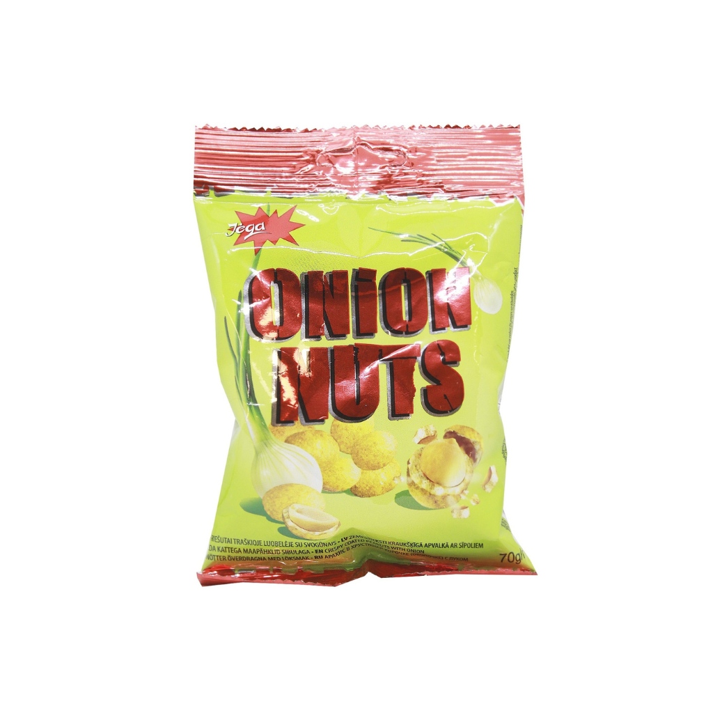 Orzeszki chrupiące ziemne w panierce z cebulą “JEGA” 100g