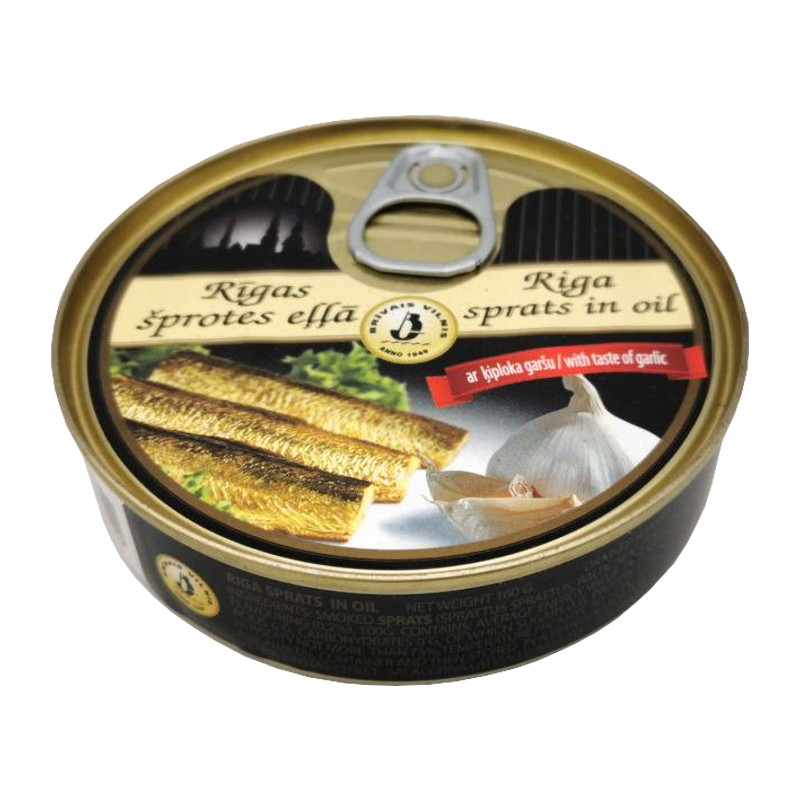 Ryzskie szproty z czosnkiem “Brivas Vilnis” 160g
