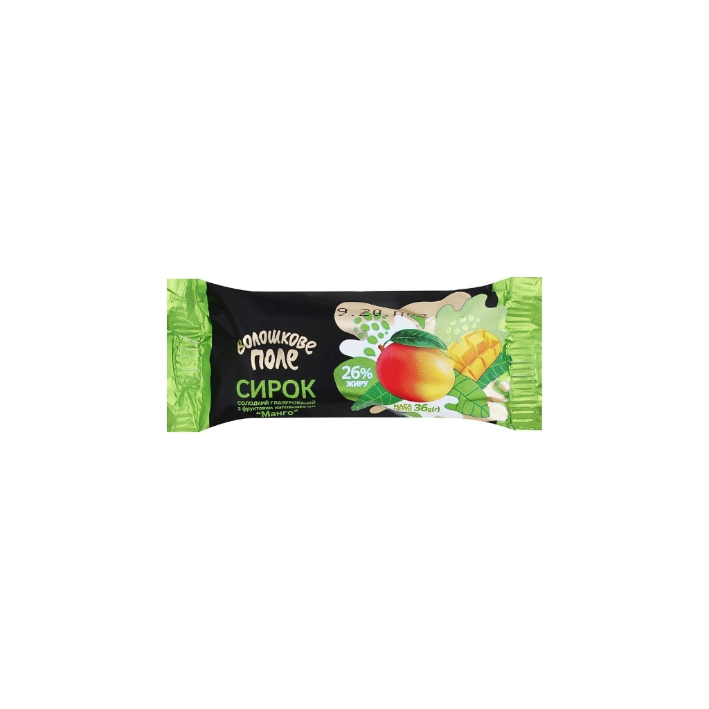 Batonik twarogowy glazurowany z nadzieniem owocowym Mango 26% “TM Voloshkove Pole” 36g