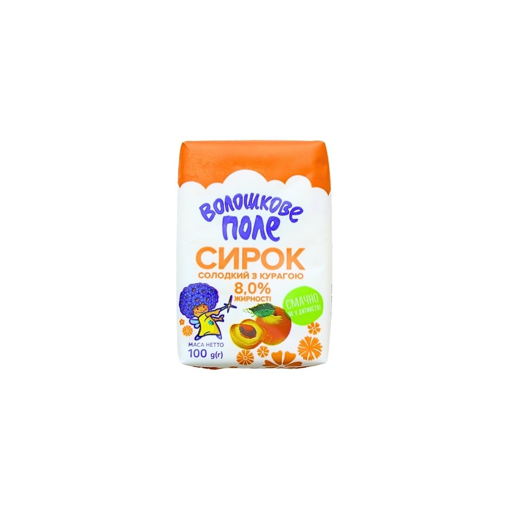 Serek słodki z morelą suszoną 8% “TM Voloshkove Pole” 100g