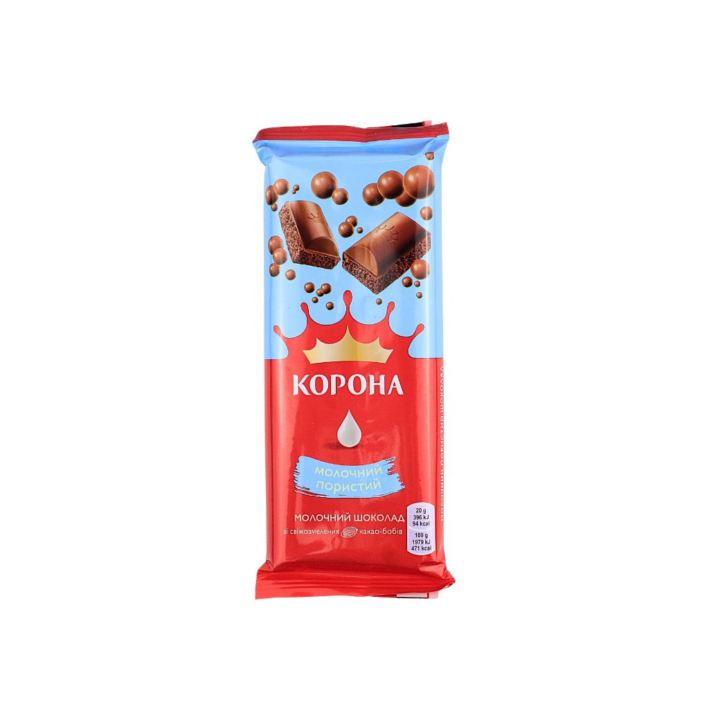 Czekolada mleczna z babelkami “Korona” 80g