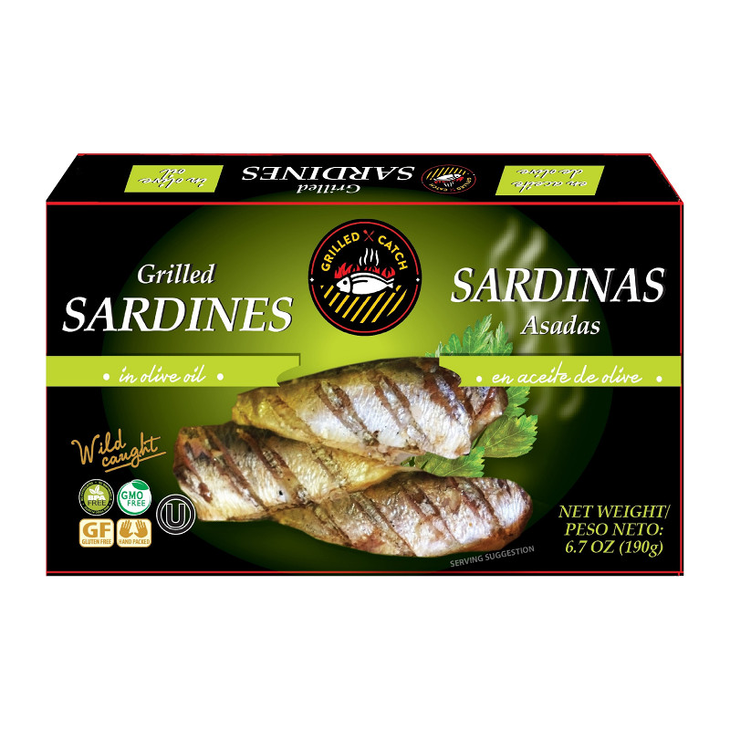 Sardynki grillowane w oliwie z oliw z cytryną “Brivais Vilnis” 190g