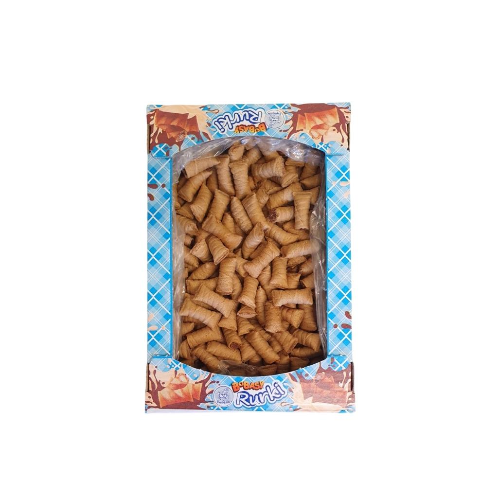 Rurki waflowe z nadzieniem o smaku czekoladowo- orzechowym “Rurki Bobasy” 300g