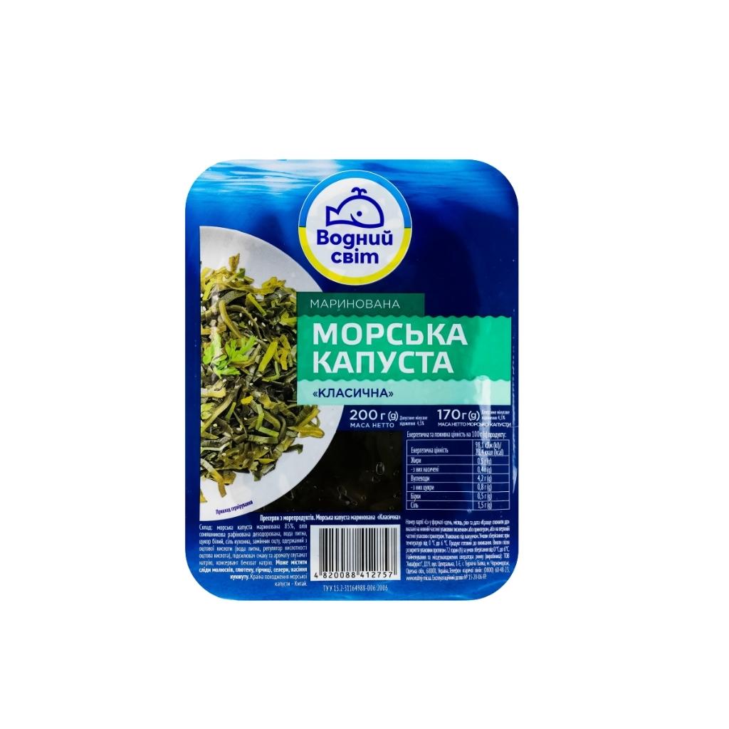 Algi morskie marynowane klasyczne “Wodny mir” 200g