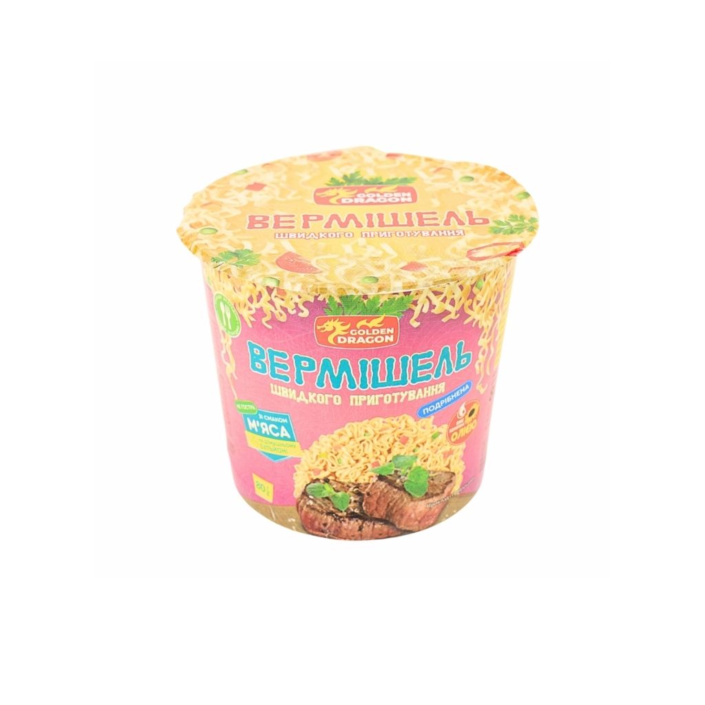 Nudle Mięso “Golden Dragon” 80g