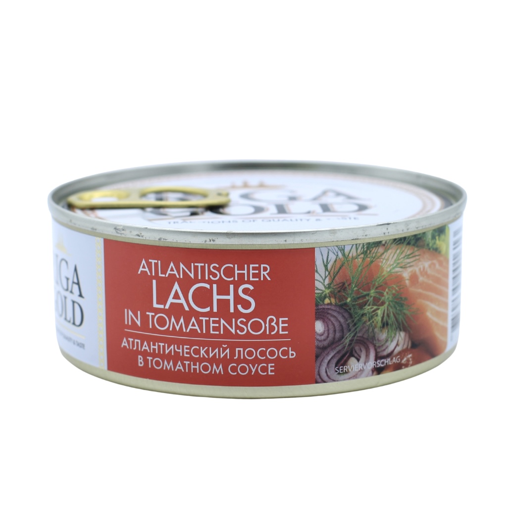 Łosoś atlantycki w sosie pomidorowym “Riga gold” 230g