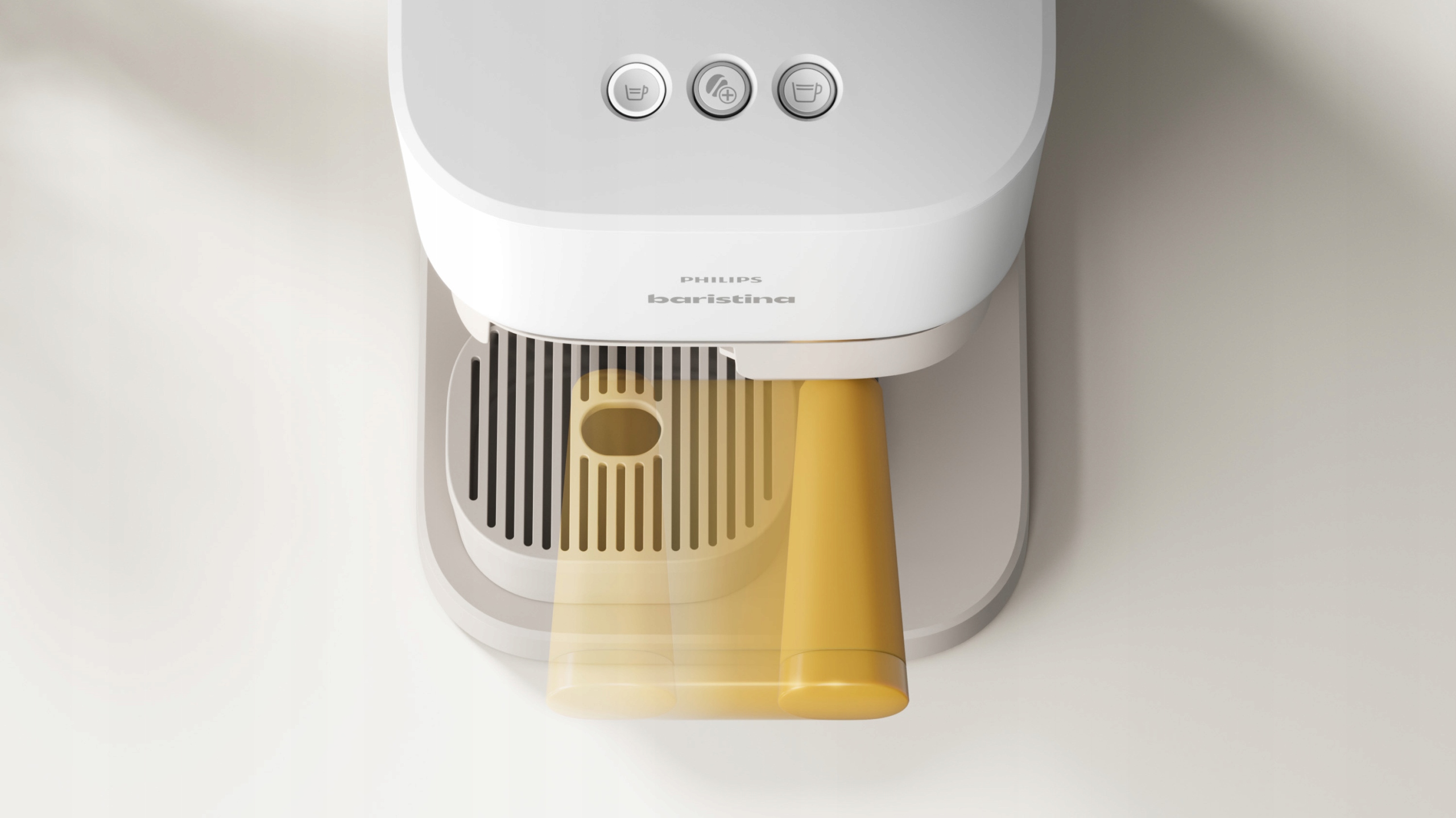 Philips Baristina BAR300/00 biały – jeden ruch uchwytu