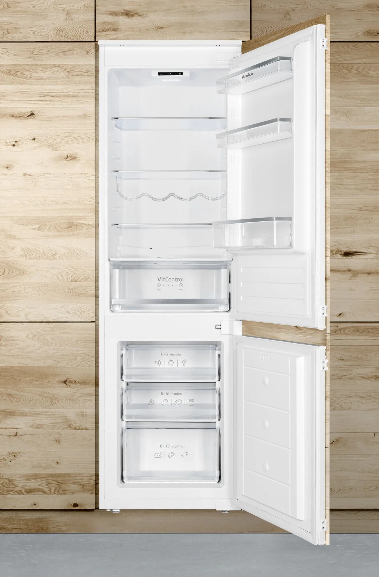 Jasne oświetlenie LED w chłodziarce