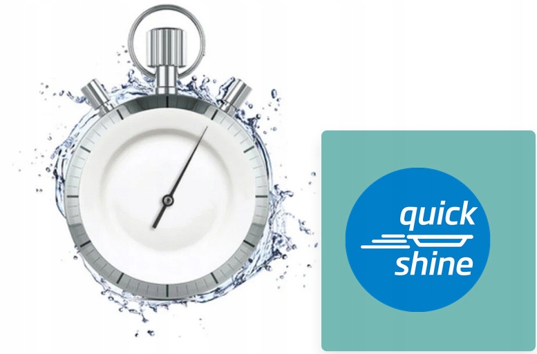 Ikona programu Quick&Shine – stoper z talerzem i wodą