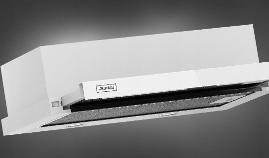 Okap wysunięty z widocznym sterowaniem kołyskowym