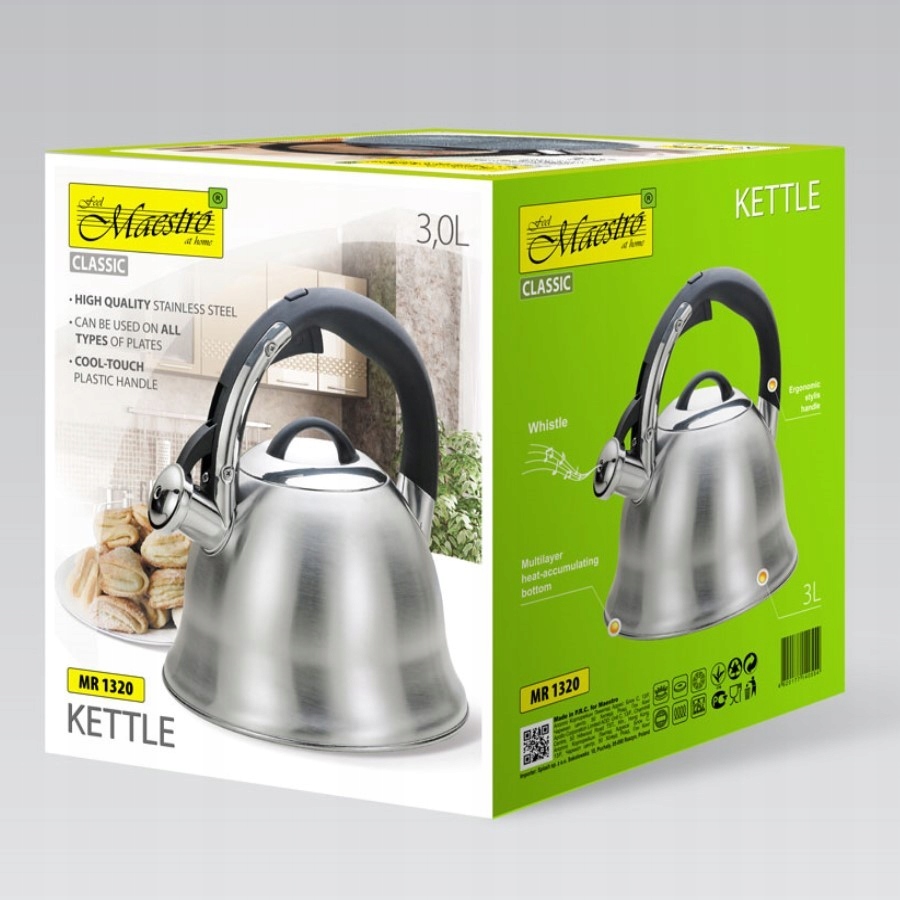 Czajnik Maestro MR-1320 – detal uchwytu i pokrywy