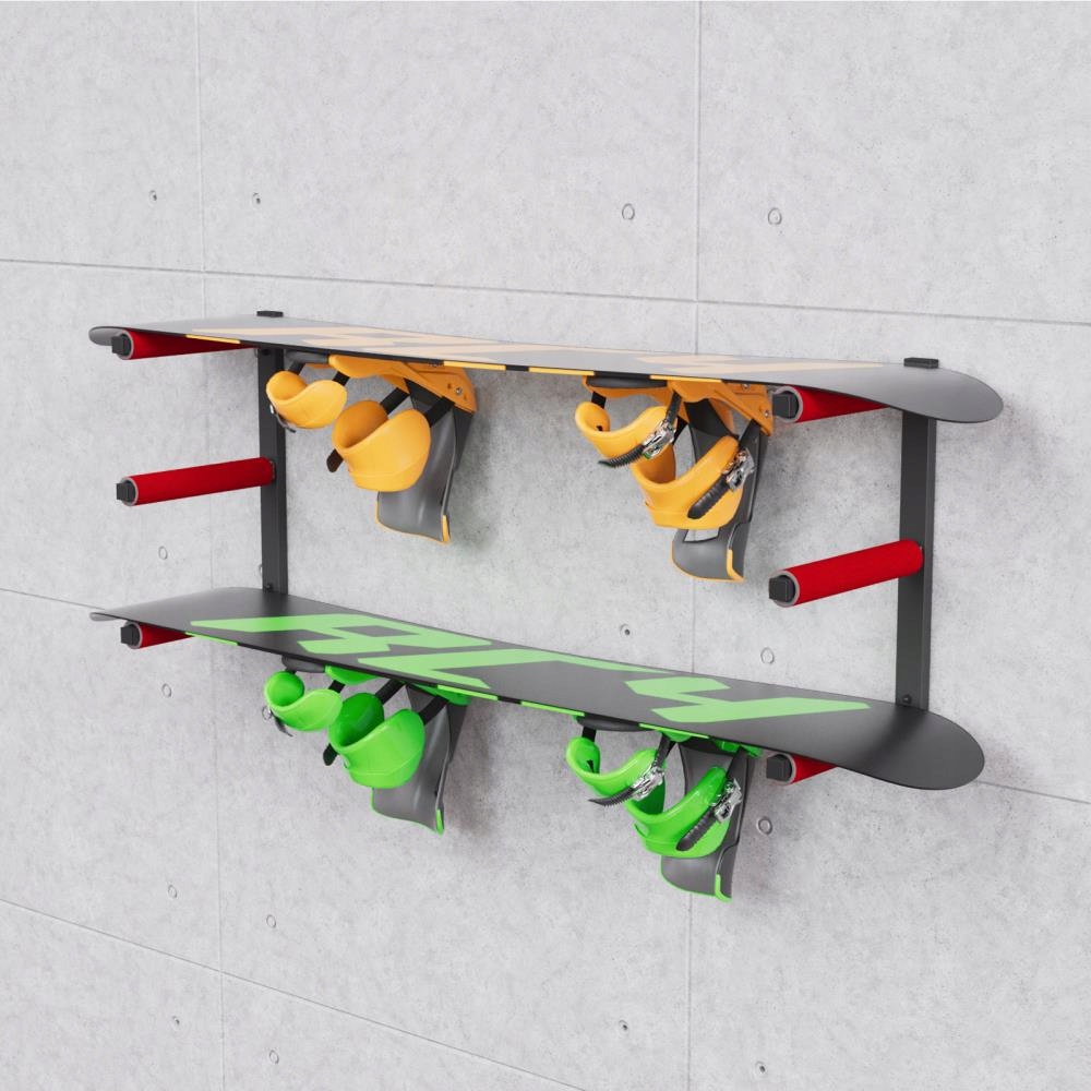 REGAŁ ŚCIENNY NA DREWNO NARTY DESKĘ SNOWBOARD