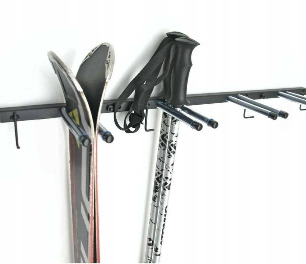 WIESZAK NA NARTY MONTOWANY DO ŚCIANĘ 4 PARY NART