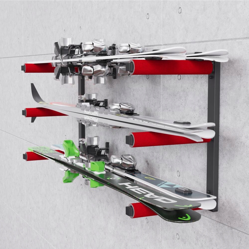 REGAŁ ŚCIENNY NA DREWNO NARTY DESKĘ SNOWBOARD
