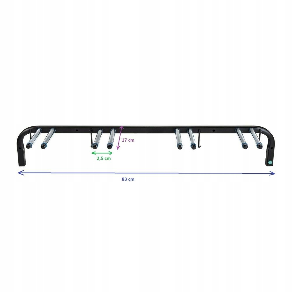 WIESZAK NA NARTY MONTOWANY DO ŚCIANĘ 4 PARY NART