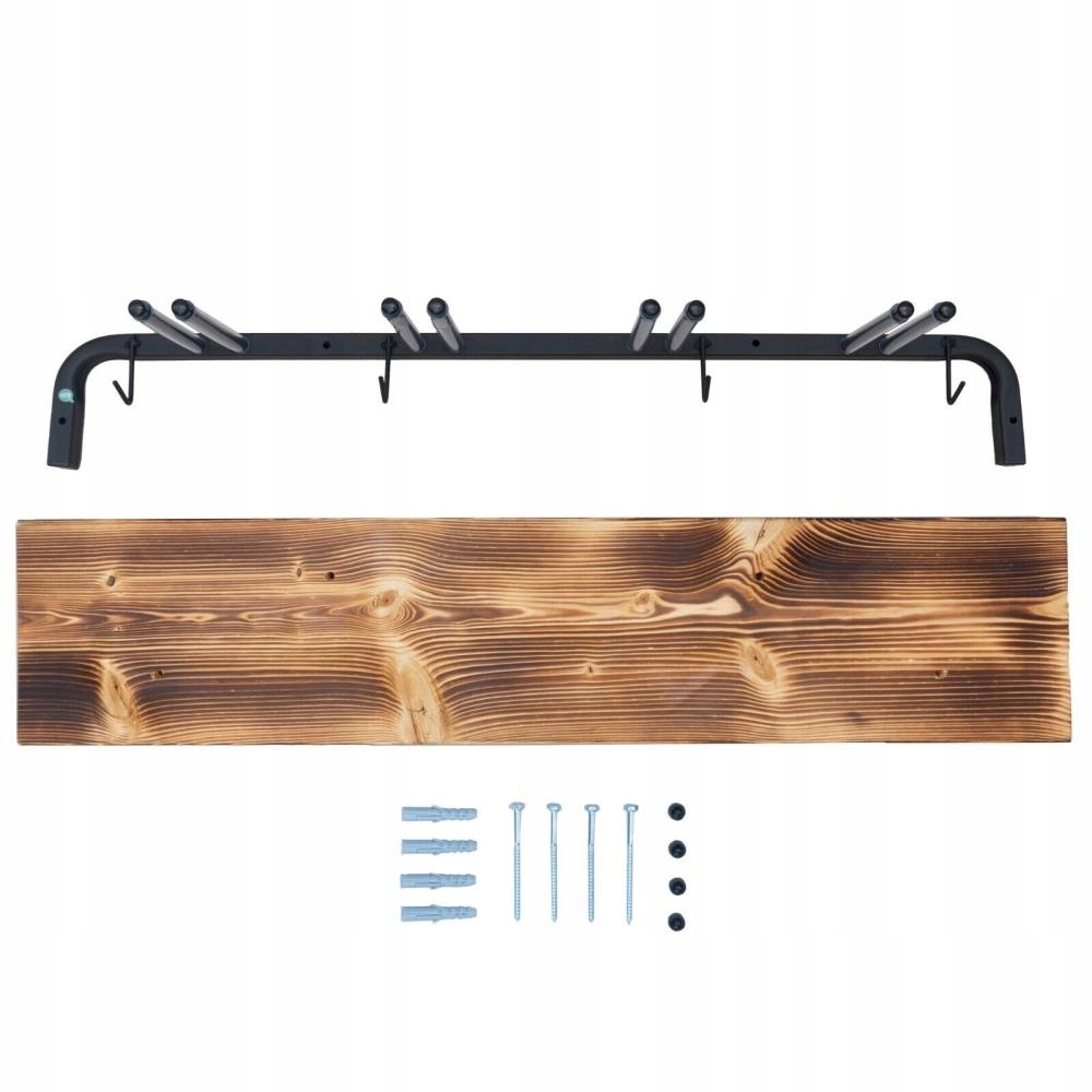 WIESZAK UCHWYT ŚCIENNY N3 Z DESKĄ NA 4 PARY NART