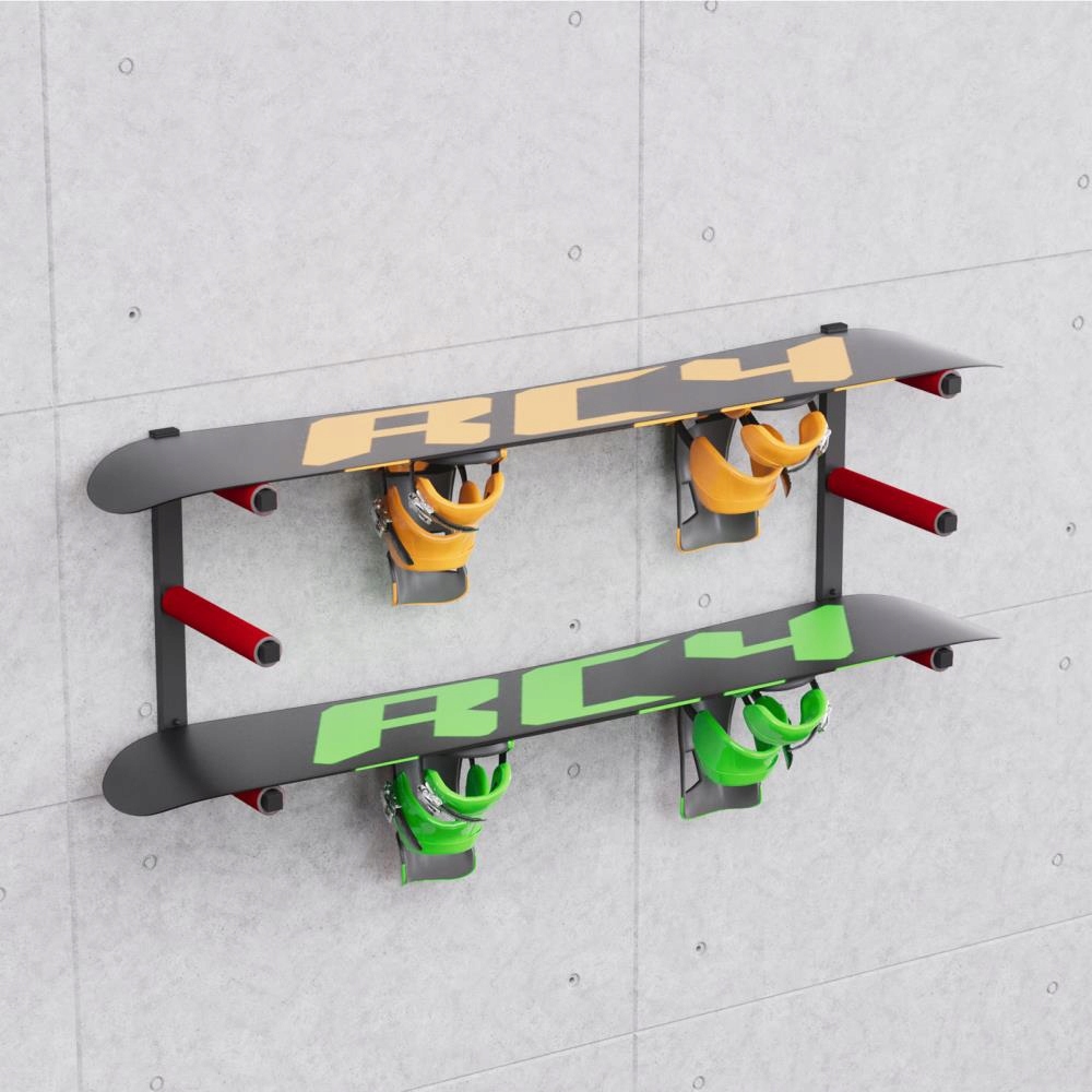 REGAŁ ŚCIENNY NA DREWNO NARTY DESKĘ SNOWBOARD