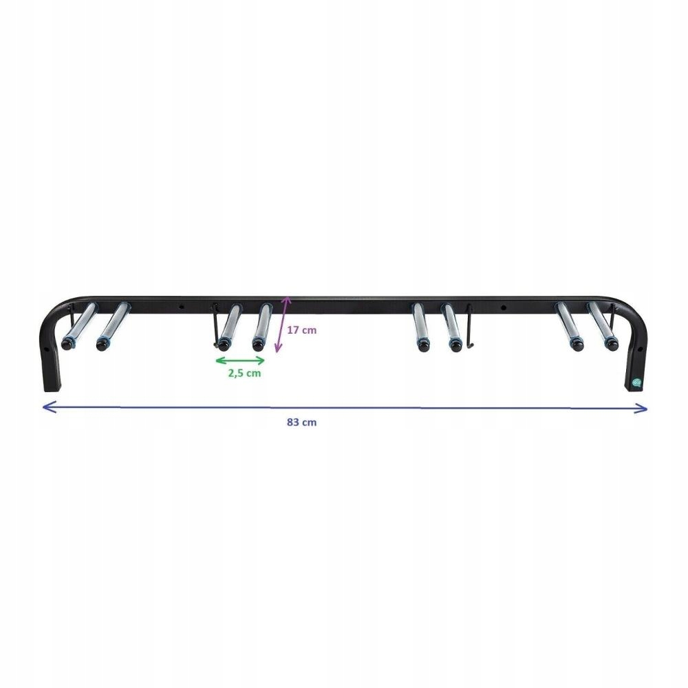 WIESZAK UCHWYT ŚCIENNY N3 Z DESKĄ NA 4 PARY NART