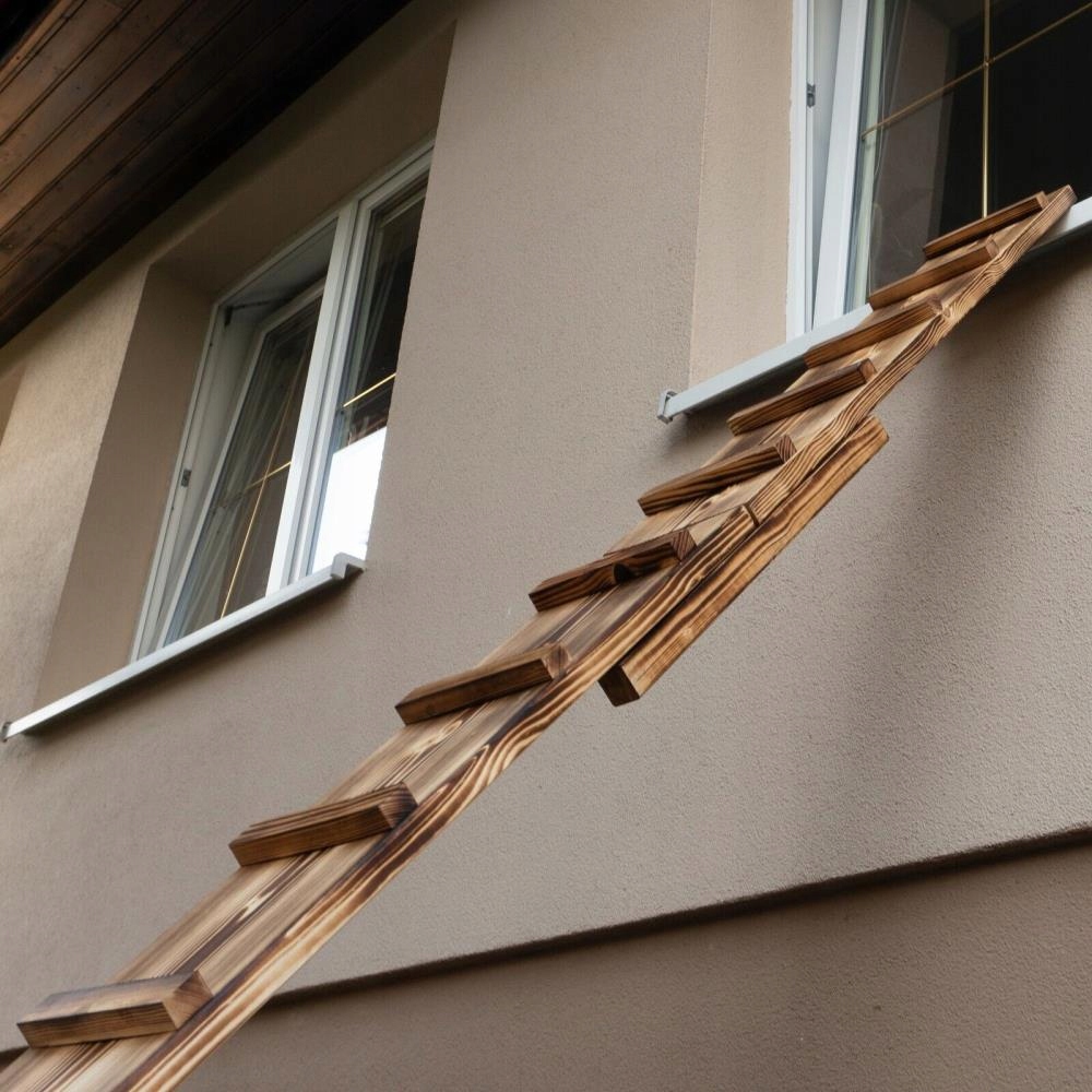 DRABINA SCHODY DLA KOTA WYCHODZĄCEGO DREWNO 6M