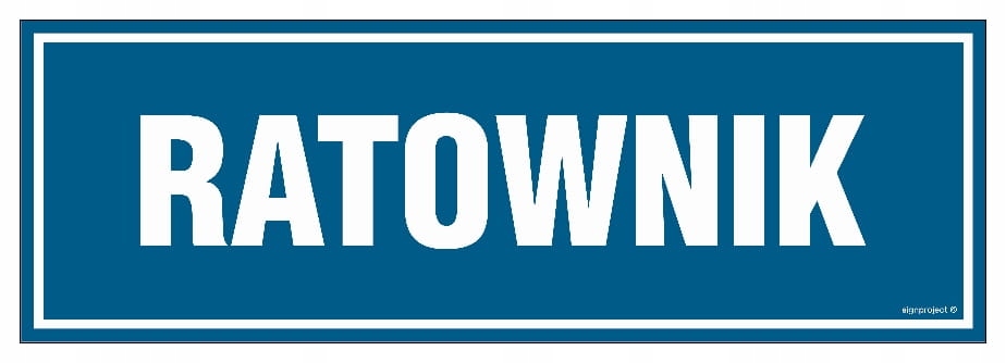 Ratownik - Tabliczka 300X100 Pcv Na Drzwi Z Przylepcami Pn - Płyta 1Mm