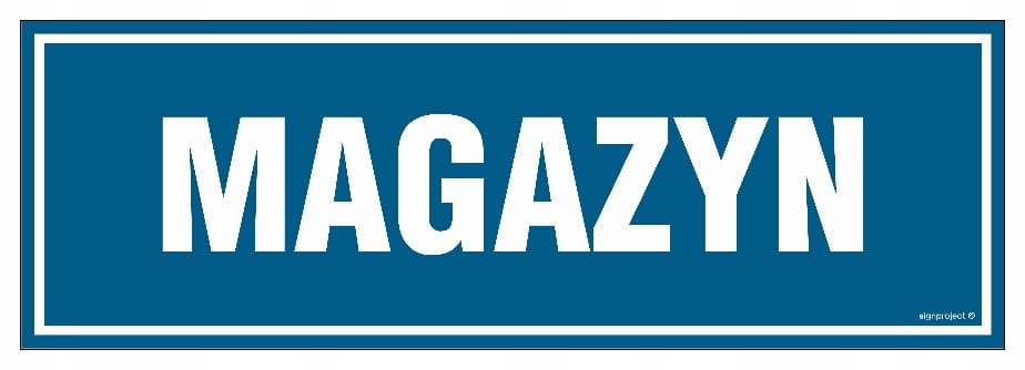 Magazyn - Tabliczka 30 X 10 Cm Płyta + Przylepce