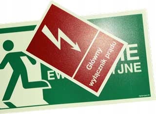 Uwaga Próg -300X150 Płyta 1Mm Foto Ewakuacyjne