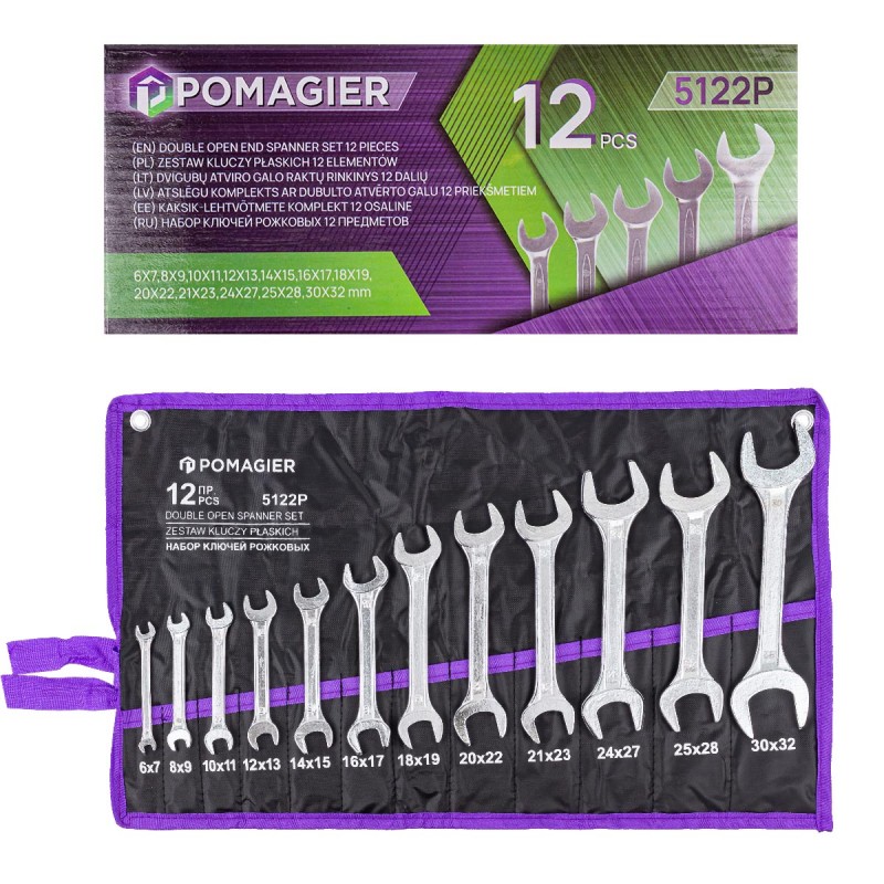 Sada plochých klíčů Pomagier - pohled