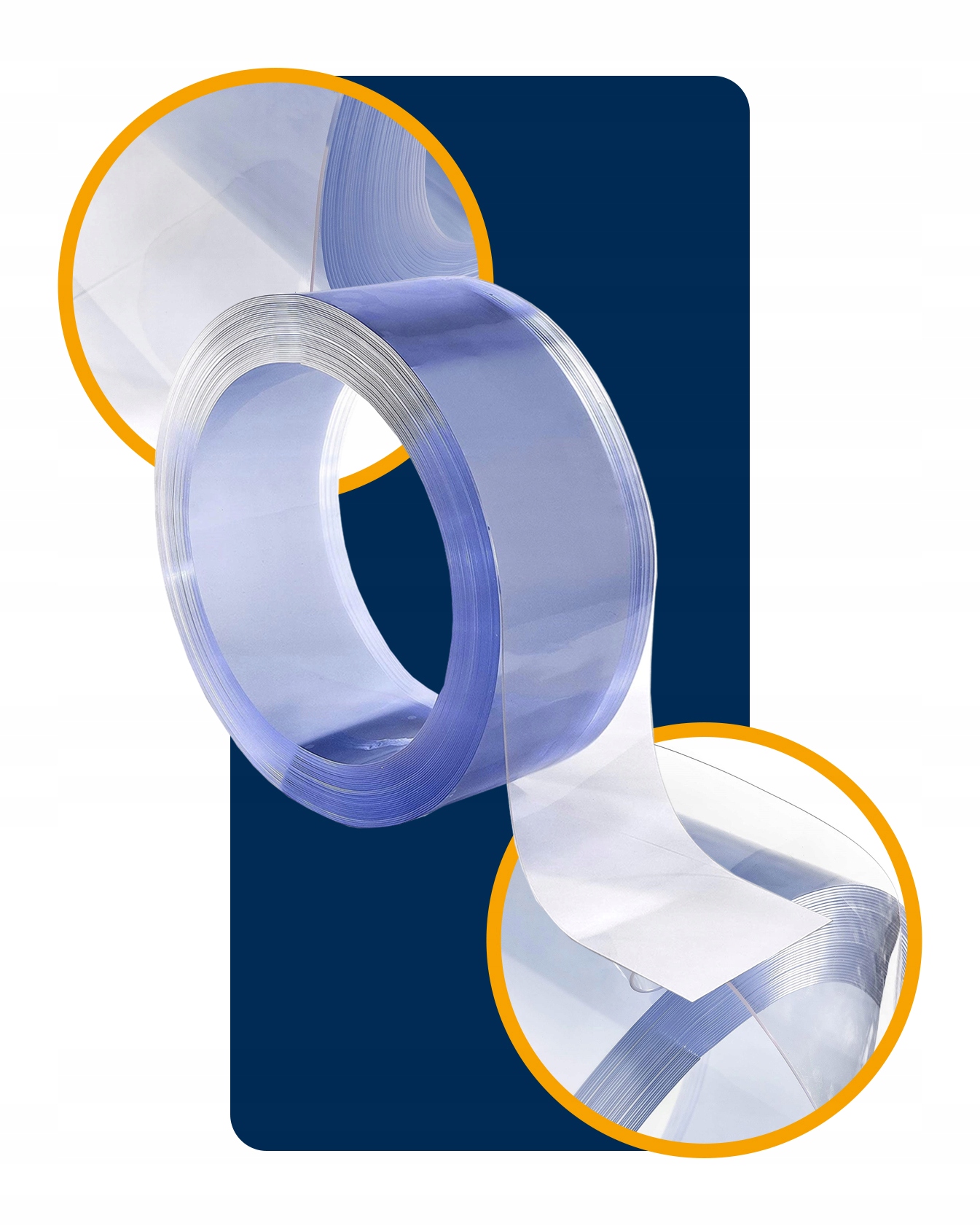 PVC Streifen Transparent Rollenware 100x2mm 25m