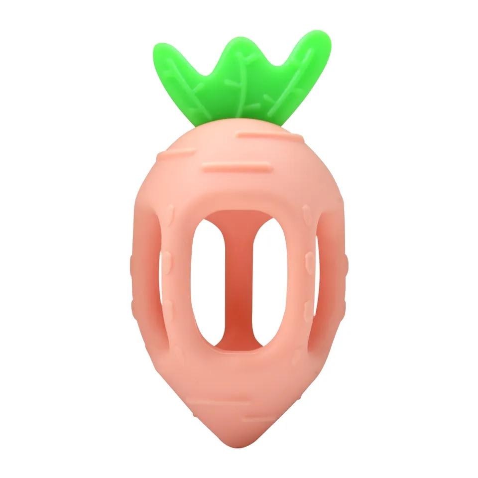 GRYZAK DLA DZIECI RZODKIEWKA Z UCHWYTAMI POMARAŃCZ