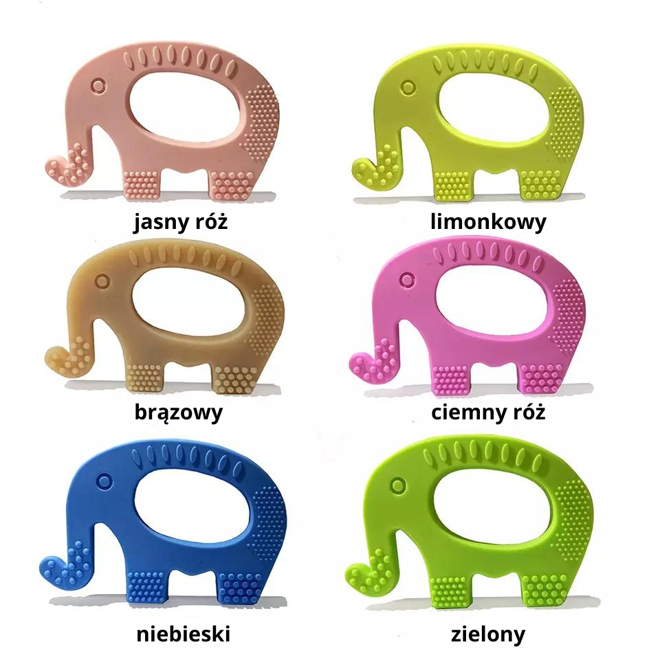 GRYZAK LOGOPEDYCZNY TERAPEUTYCZNY SŁONIK RÓŻOWY