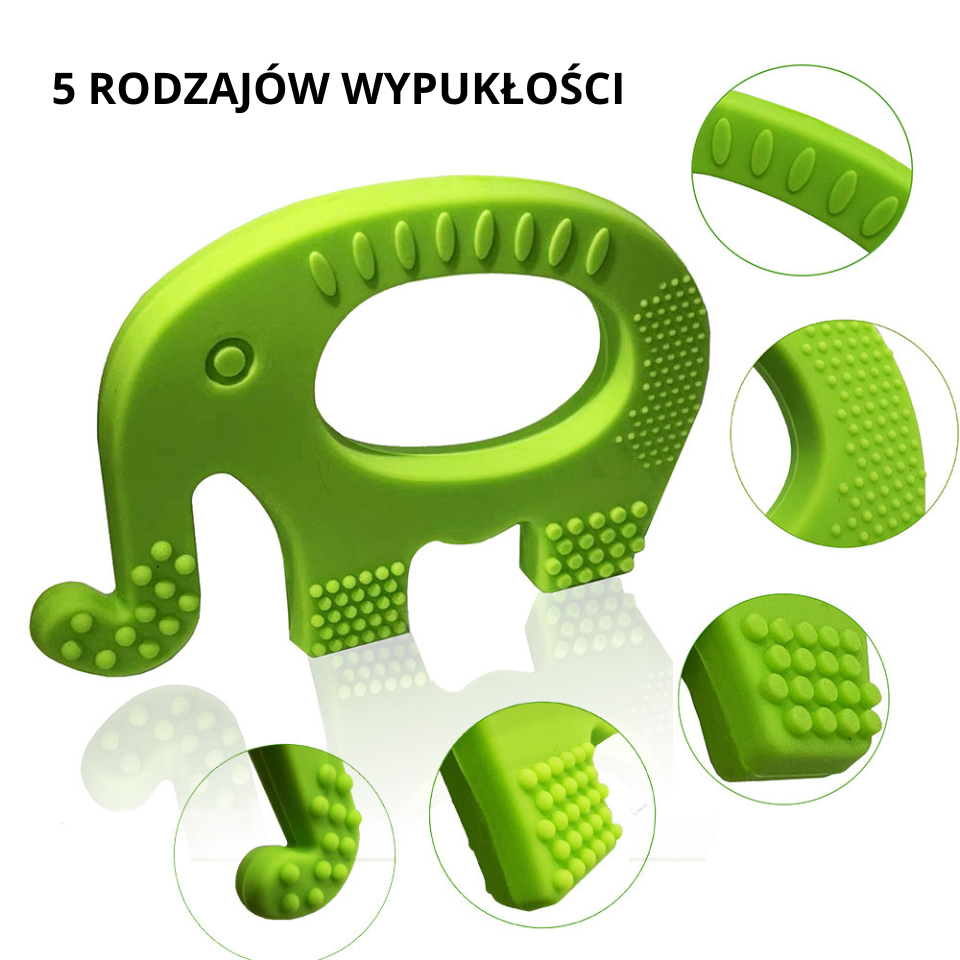 GRYZAK LOGOPEDYCZNY TERAPEUTYCZNY SŁONIK RÓŻOWY