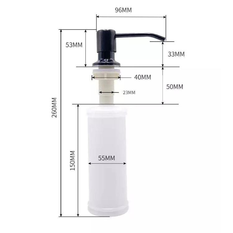 DELVANT DOZOWNIK PŁYNU MYDŁA ZLEWOZMYWAK SREBRNY