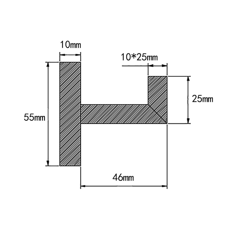 DELVANT SQUARE HACZYK NA RĘCZNIK UCHWYT SREBRNY