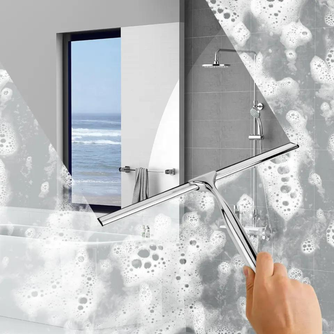 DELVANT QUES ŚCIĄGACZKA DO WODY Z UCHWYTEM METALOWA ŁAZIENKOWA CHROM