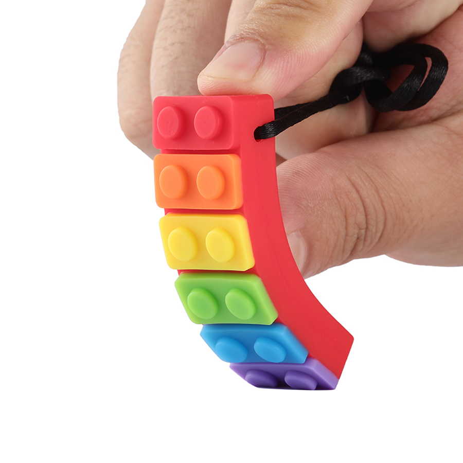 GRYZAK LOGOPEDYCZNY TERAPEUTYCZNY WIELOKOLOROWY ŻÓŁTY TYŁ