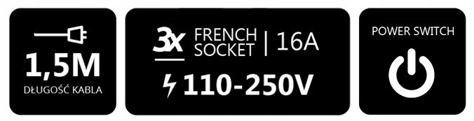 Gniazdo blatowe do biurka wpuszczane obrotowe mediaport 230v SPS-O33S