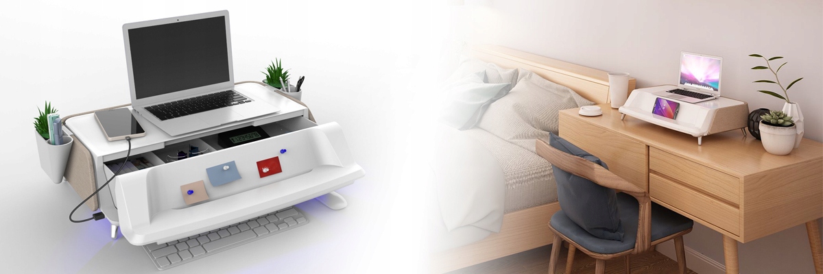 Podstawka nadstawka pod monitor organizer z szufladą USB UV SPP-UVGR