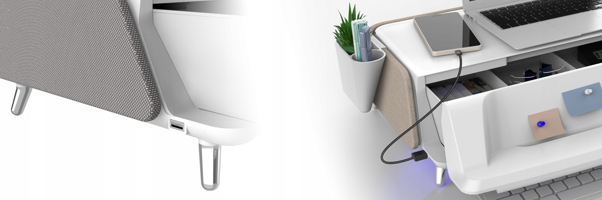 Podstawka nadstawka pod monitor organizer z szufladą USB UV SPP-UVGR