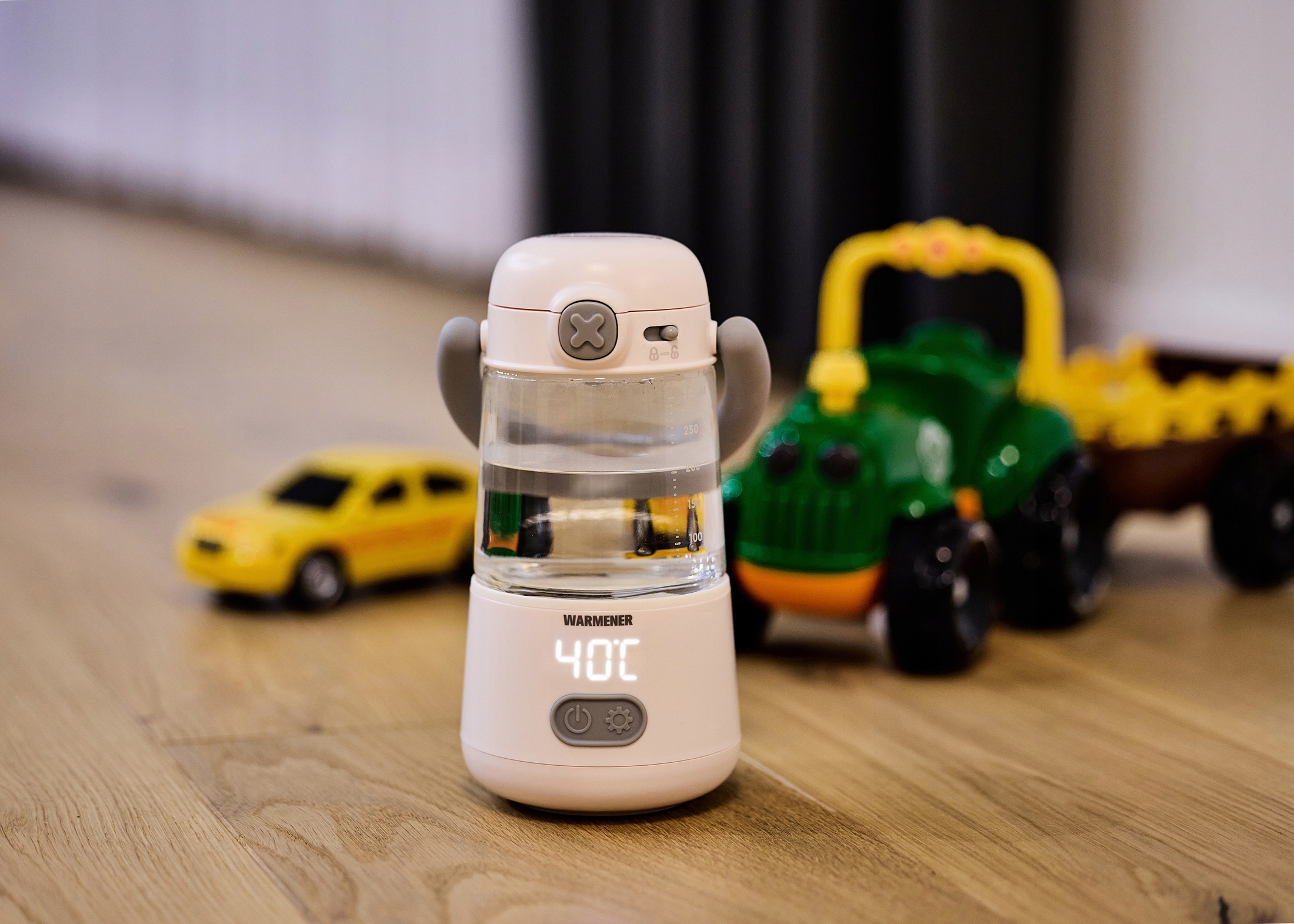 Podgrzewacz Warmener™ – wyświetlacz LED, 2 przyciski, zakres 37–50 °C