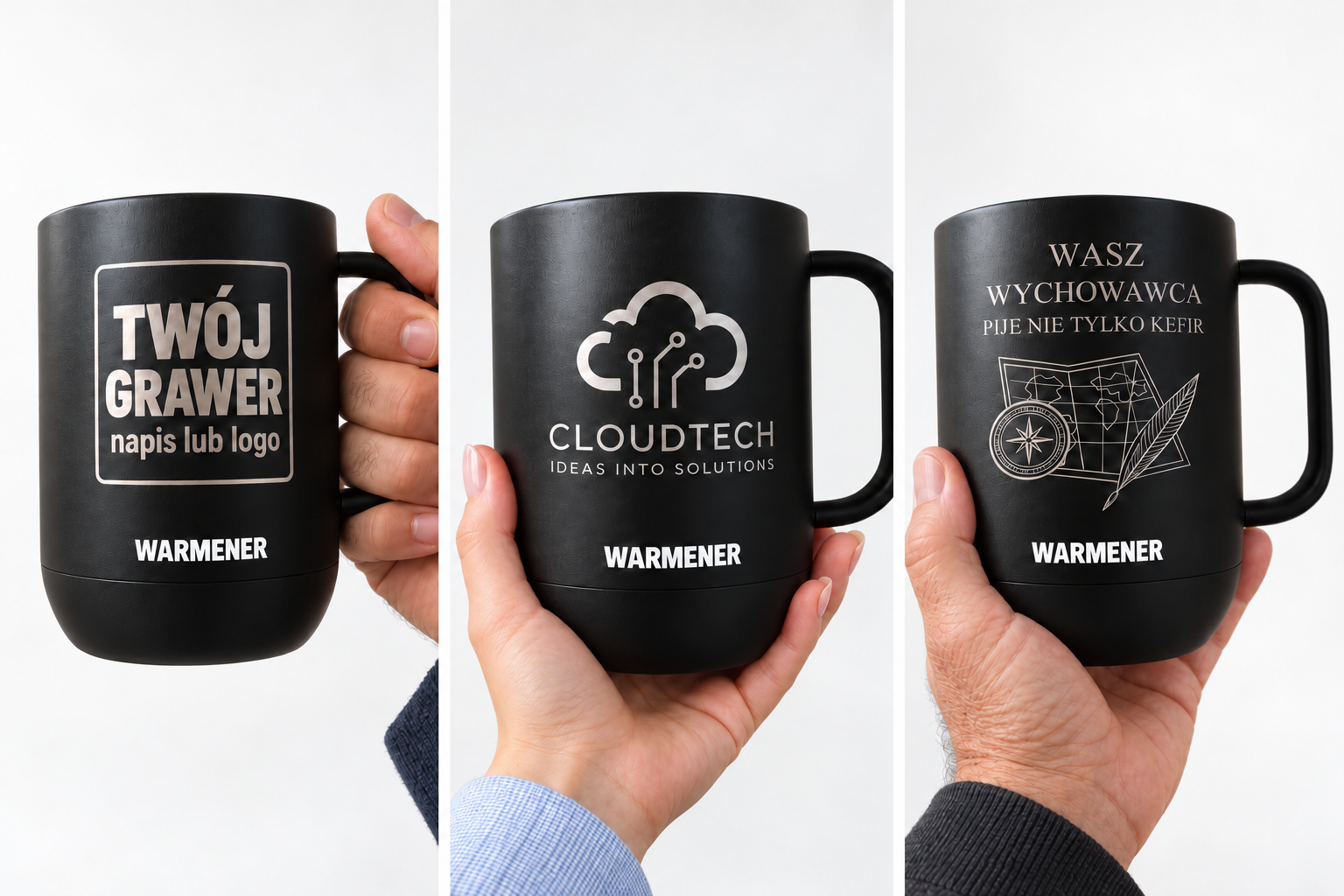 Podgrzewany kubek Warmener 300 ml z personalizowanym grawerem