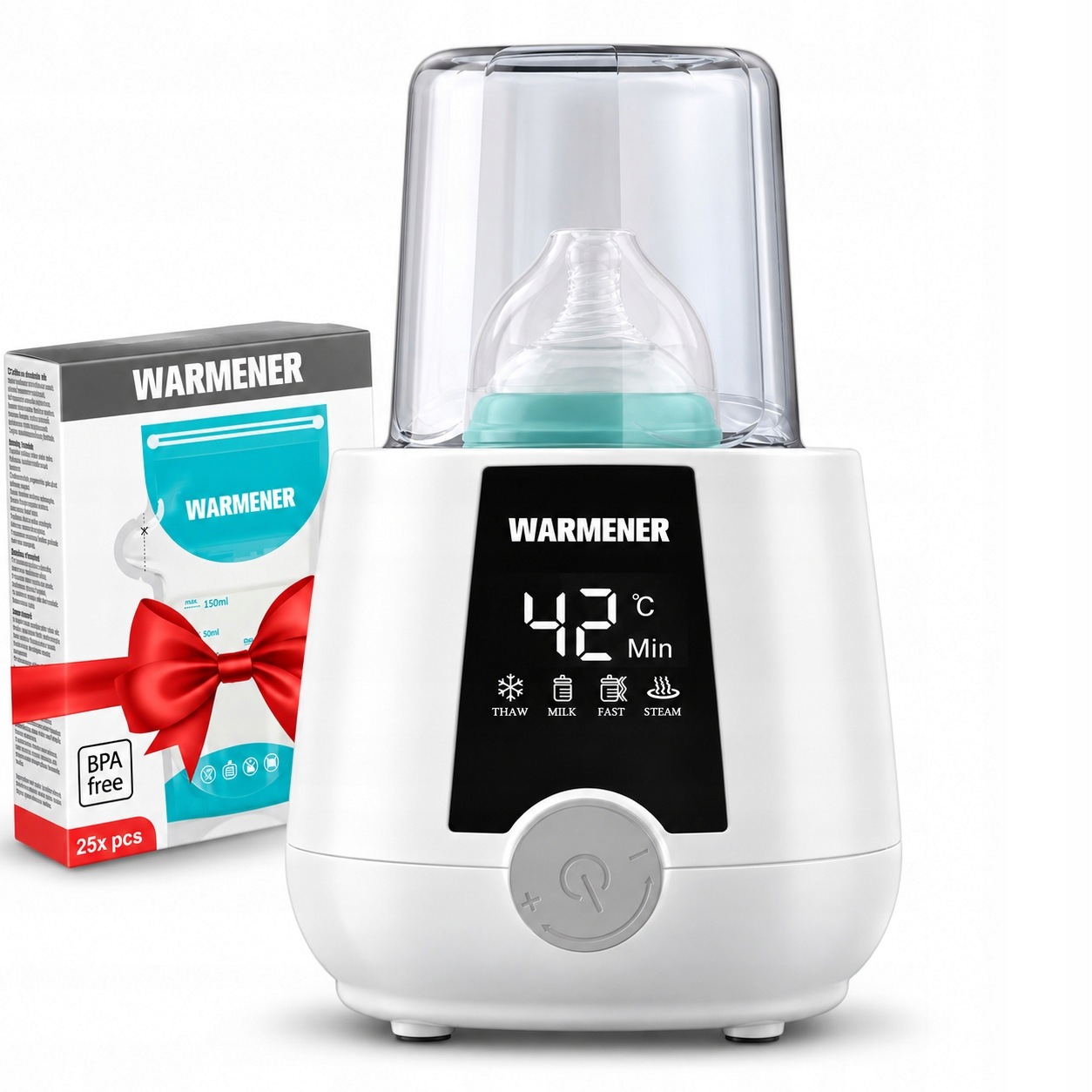 Warmener PureWarm 6w1 — podgrzewacz do butelek i pokarmu