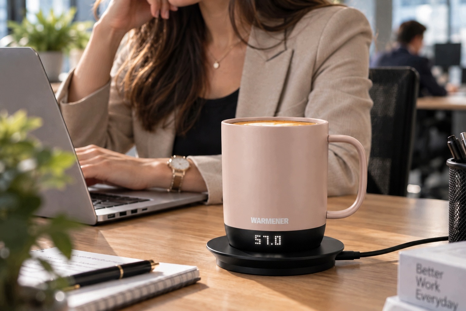 Kubek podgrzewany Warmener HeatMug — beżowy