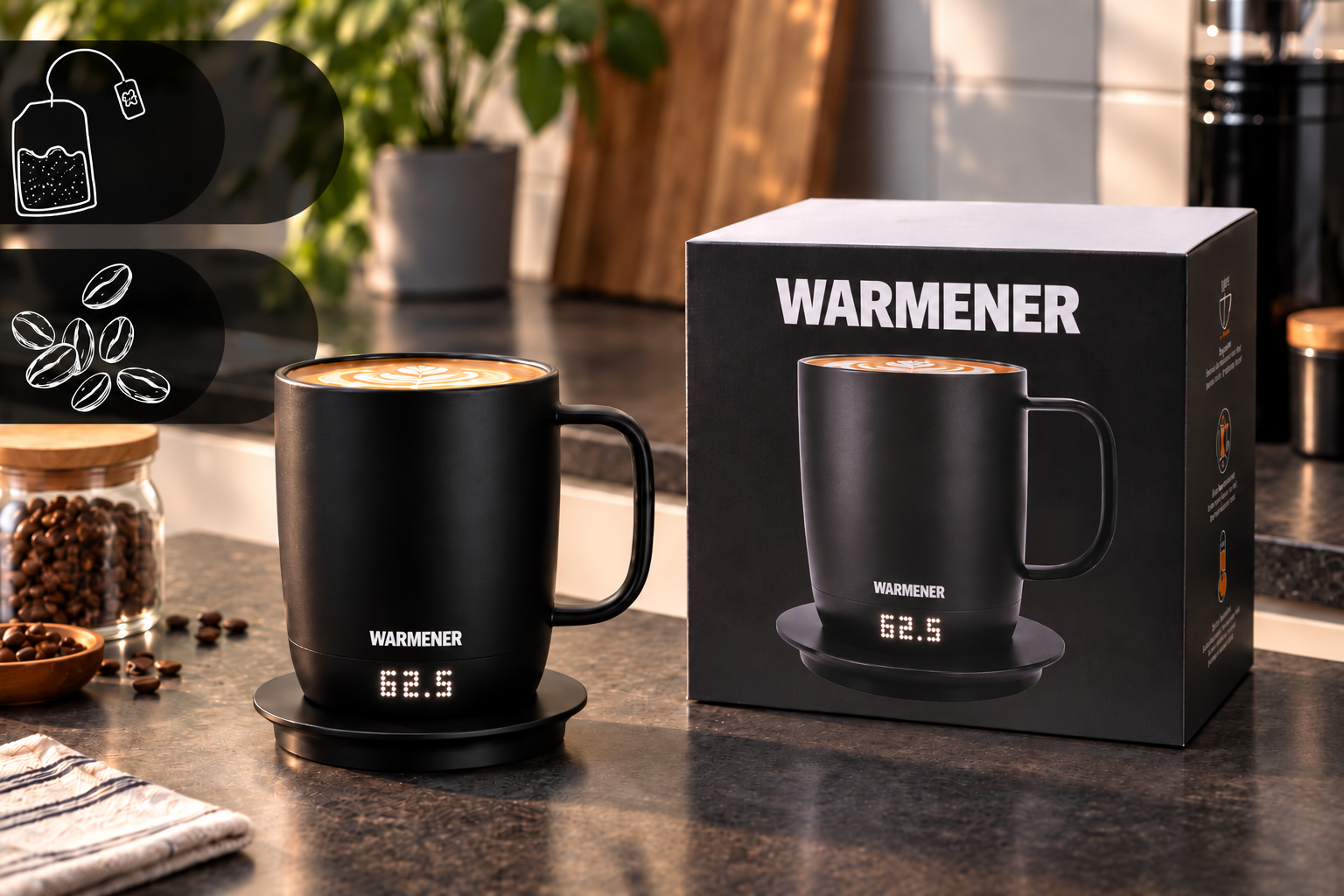 Warmener HeatMug — podgrzewany kubek na prezent
